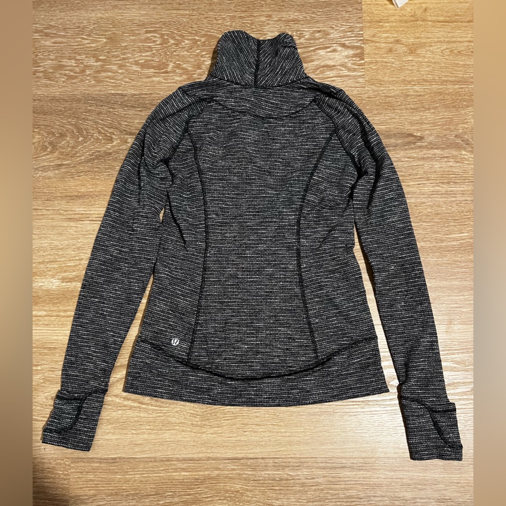 Lululemon Think Fast Pullover Coco Pique Black / Black Size 6‎ - Picture 7 of 15